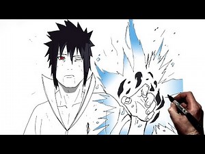 How To Draw Sasuke (Final Chidori) | Step By Step | Naruto