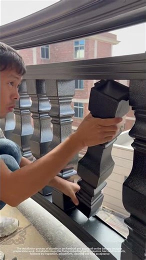 Installing Vertical Bars For Balcony Aluminum Art Guardrail !