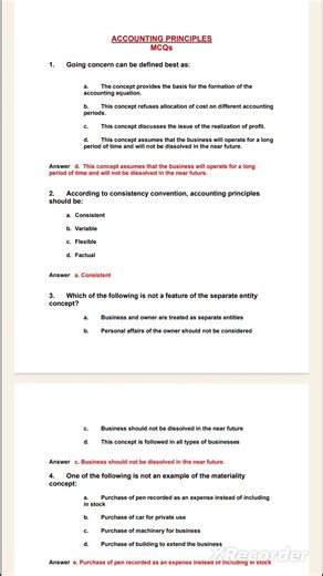 ACCOUNTING PRINCIPLES MCQs PART 1