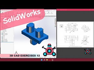 SolidWorks | 3D CAD EXERCISES 12 | StudyCadCam | Solution Tutorial |