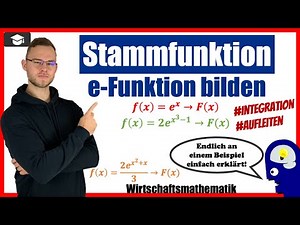 Stammfunktion e Funktion bilden - Integrieren Exponentialfunktion