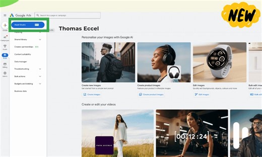 Google lanza Asset Studio, su hub creativo con IA en Google Ads