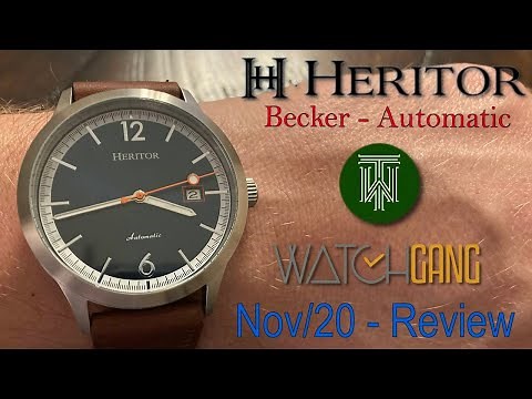 Heritor Becker Automatic : [WG Nov 2020 Black] - Review & Unboxing (HERHR9605 / Seiko NH35)