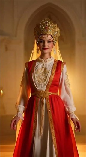 Russian Heritage Bride: Classic Sarafan Elegance