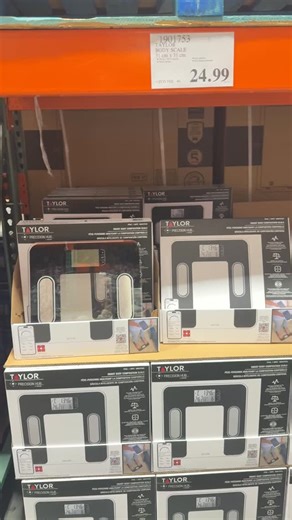 Costco Lovers Canada (yyccostcolovers) on Instagram: "Taylor Smart Body Composition Scale @costco_canada Calgary Taza December 2025. The Taylor precision products bluetooth smart body composition scale functions as a body composition analyzer and connects with the Precision Hub app. This app provides features such as estimated body fat calculation, weight tracking, and BMI measurement. The scale also includes multiple user recognition capability. Features: 31 cm x 31 cm (12.2 in. x 12.2 in.) tem