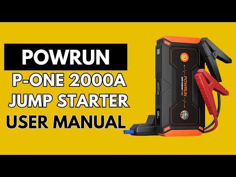 Features & Setup: Powrun P-ONE 2000A Jump Starter User Guide