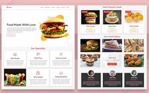 从头开始使用 HTML CSS 和 JAVASCRIPT 创建响应式“食品/餐厅”网站设计[代码]