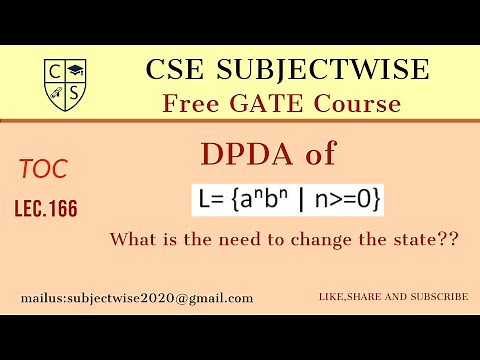 Lec 166 Why and When to change the state in PDA??