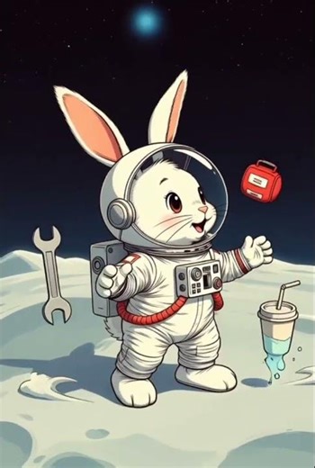 "The Space Rabbit Quest 🐰 #spaceadventures #shorts #rabbit #masha