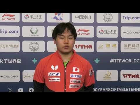 【インタビュー】松島輝空「なんで簡単に勝てたかはわからない」世界2位のモーレゴードを圧倒して銅メダル以上確定｜ITTF男子ワールドカップマカオ2026