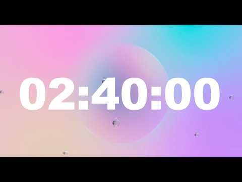 2 Hour 40 Minute Timer with Alarm | Full Screen Minimalist Countdown (HD) – ClockUnit