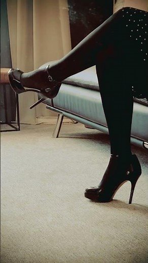 Afternoon! @wolford Satin De Luxe tights and high heels with a mini dress