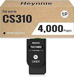 Remanufactured CS310 701H High Yield Toner Cartridge Replacement for Lexmark 70C1HK0 for CS310 CS310dn CS310n CS410n CS410dn CS510 CS510de Printer (1 Black)