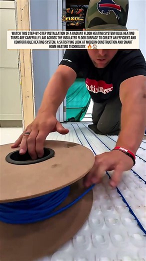 Installing Radiant Floor Heating Like a Pro! 🔥 #FloorHeating #HomeImprovement #Construction