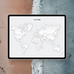 Flat Map of World PowerPoint Templates