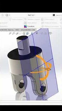 Yoke_male of rotary universal joint part modeling on solidworks section view #solidworks #cad