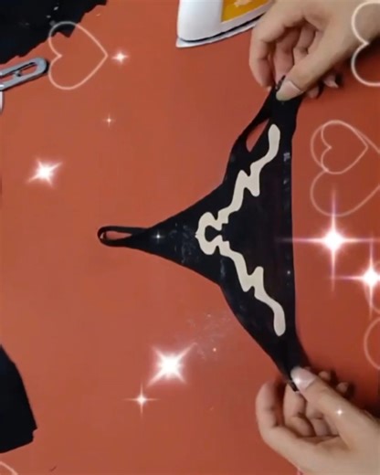 Creative crafts make black patterned g-string panties easily#carft #sewing #gstring #bikini #ministring #tongs #creative | Portal Hiburan