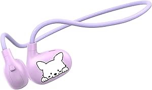 Kids Headphones, LK15 Open Ear Bluetooth Headphones with Air Conduction, Ultra-Light, 85dB Volume Limiting Wireless Headphone for Children Teens Boys Girls (Purple)