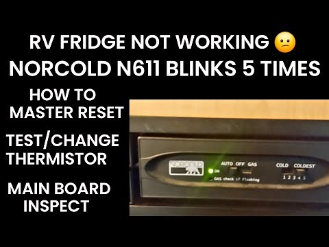 NORCOLD N611 RV Refrigerator 5 BLINKS How to FIX | Thermistor check