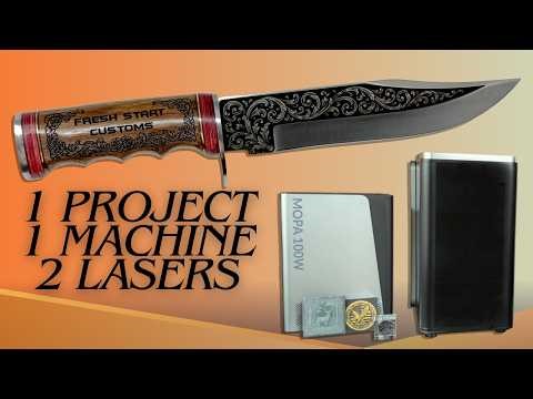 100w Mopa Fiber + 6w UV Detail on One Knife (WeCreat Lumos Ultra)