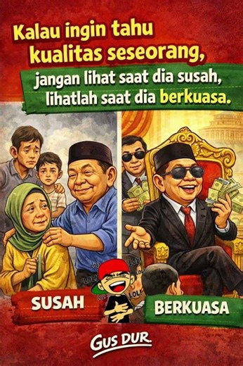 humor ngakak Gus Dur, melihat kualitas orang pada saat dia BERKUASA! #shorts #gusdur #humor
