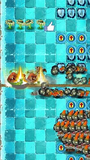PVZ 2 - Plants Vs Zombies 2 - Plant Teams Level Max Vs 100 Basic Zombies -p14- #shorts #pvz2