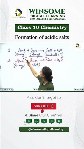 Acidic Salts Formation | Class 10 Chemistry #chemistry #chemistrynotes #shortvideo