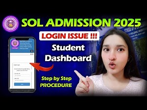 Student portal login issue solved | SOL UG Admission 2025