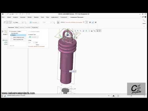 PTC Creo 3 - Tutorial - Shock Absorber Dynamic Simulation