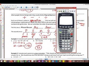 1.1 Order of Operations with a Calculator