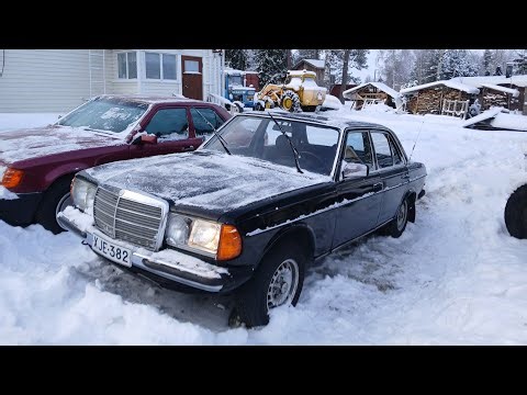 Mercedes-Benz 240D cold start at -15° (rebuilt engine!)