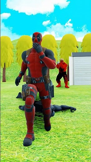 Crazy Red Hulk Shoots Deadpool And Venom #animation #shorts