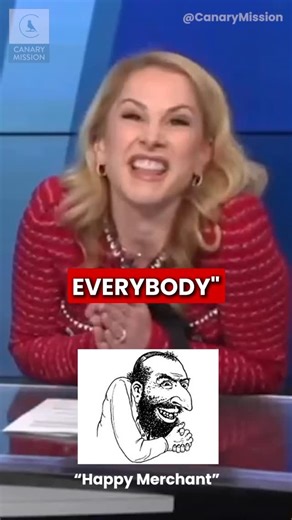 Canary Mission | Ana Kasparian: “I’m not antisemitic!” Also Ana Kasparian: Re-enacts the antisemitic “Happy Merchant” meme to mock a Jewish person, the... | Instagram