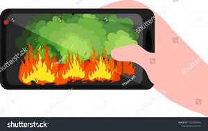 Vector Illustration Forest Flames Showing On Stock Vector (Royalty Free) 1502285894 | Shutterstock