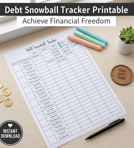 Debt Snowball Tracker Printable, Debt Payoff Planner, Debt Repayment Worksheet, Bill Payment Organizer Budget Binder Insert A4 A5 Letter PDF - Etsy Australia