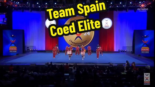 Team Spain - Coed Elite Semi-Finals #ICUWorlds2024 #Cheerleading #Cheertok #Spain