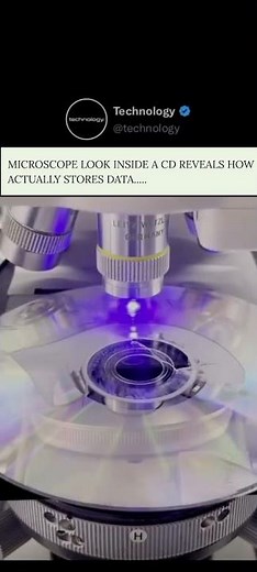 Microscope look inside a CD reveals howactually stores data.....