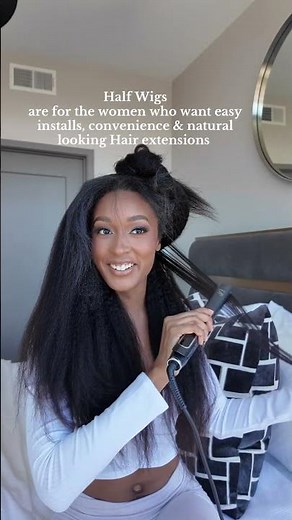 The Best Kinky Straight Half Wig for Black Women | Natural-Looking, No Lace, No Glue
