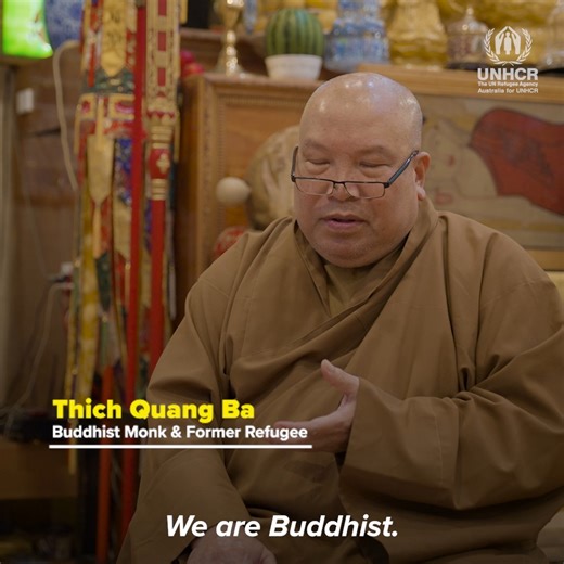 Thich Quang Ba, a Buddhist Monk and former Vietnamese refugee, has rallied the Vietnamese community to support UNHCR, for many years. Watch his story of resilience and kindness and share it with a friend today. | Australia for UNHCR
