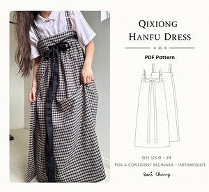 Qixiong Hanfu Dress Sewing Pattern: Tang Dynasty (PDF Pattern) - Etsy
