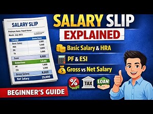 Salary Slip Explained | Basic Salary, HRA, PF, ESI, Gross & Net Salary | Beginners Guide