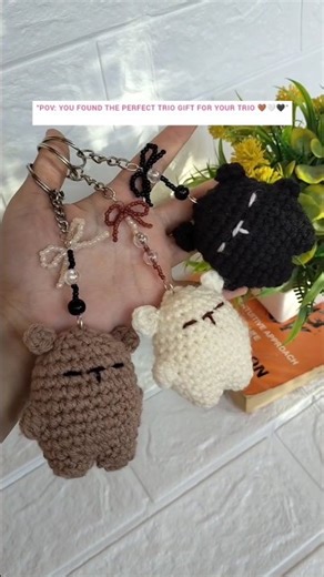 🤩The Cutest Bear Keychains You'll Ever See | Dm for orders#crochet #shorts #viral