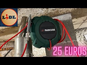 TEST de l'enrouleur pneumatique PARKSIDE a 25 euros!!!