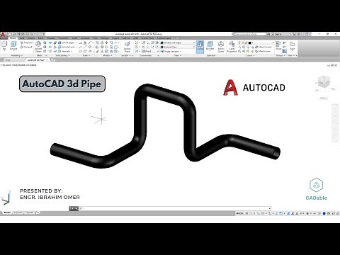 AutoCAD 3d Pipe | Creating 3d pipe in Autocad | Sweep along 3D Polyline | Autocad 3d Modeling