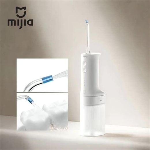 Xiaomi Mijia Oral Irrigator 2, Portable Electric Water Flosser 200ml Type-C Charge 3 Modes for Teeth/Gum Cleaning 2 Nozzles | Lazada PH