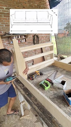 470K views · 5K reactions | process of making a 3 seater sofa frame #customsofa #diysofa #sofaviral #sofaframe | Kursi Sofa Watampone | Facebook