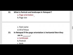 Notepad objective question ll Notepad mcq question ll Notepad ll what is notepad ll