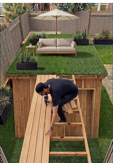 No One Knows What’s Under This Garden😲 🌱 Build the perfect hideout in your own backyard? 🤯 Watch this incredible transformation — from a simple hole in the grass to a super modern and luxurious underground secret room. The final result will blow your mind! Drop a comment and tell me what YOU would do with a space like this. 👇 • #SecretRoom • #Construction • #DIY • #Satisfying • #Renovation