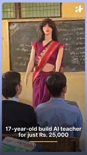 A 17-year-old student from Shiv Charan Inter College, Aditya Kumar, has created an AI teacher robot named Sophie, powered by an LLM chipset. His innovation is now drawing widespread praise for blending classroom learning with futuristic tech. #education #technology #innovation #ai #robotics #student #uttarpradesh #news | Indiatimes