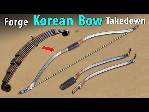 Forge Korean Takedown Steel Bow from Rusty Leaf Spring | Forge a steel BOW out of LeafSPRING #DIYBow